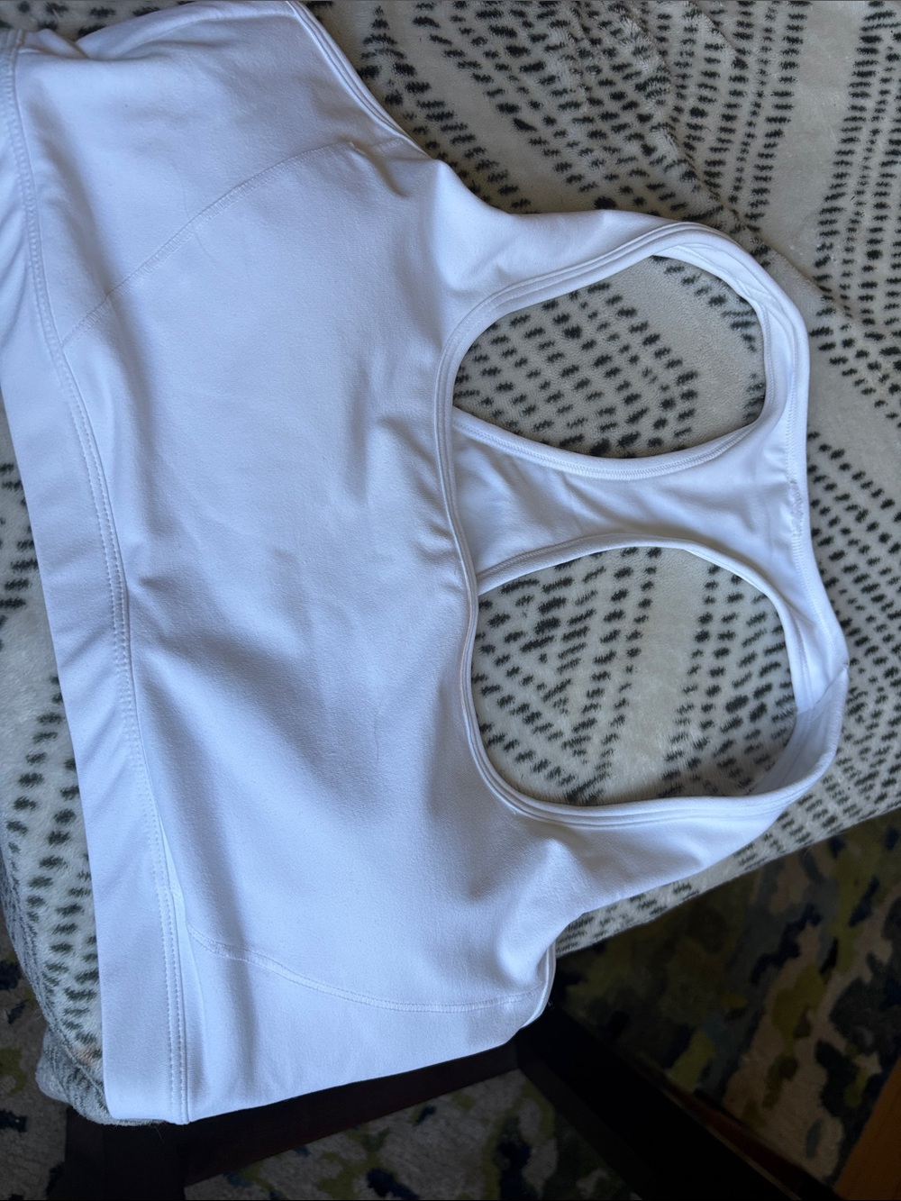 Fabletics White Racerback Sports Bra NWOT